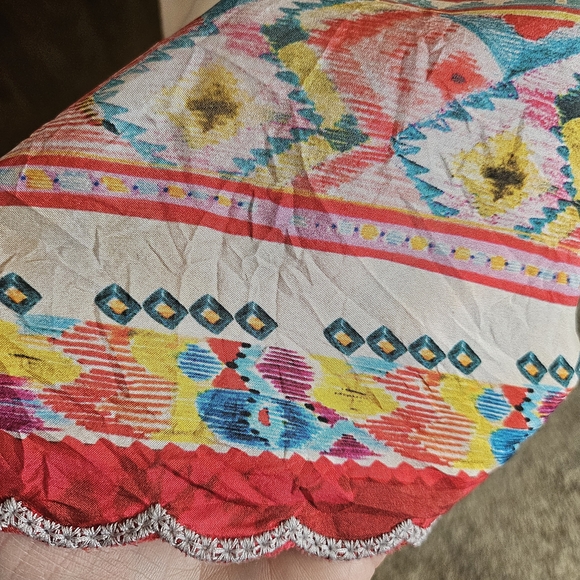 Johnny Was 100% Silk Colorful Floral Tunic - Picture 8 of 10